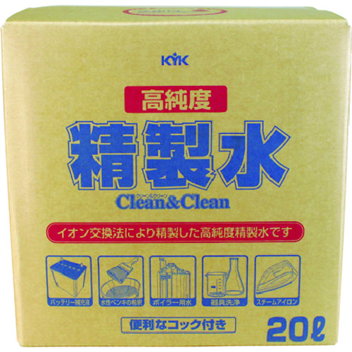 【TRUSCO】ＫＹＫ　高純度精製水　クリーン＆クリーン　２０Ｌ